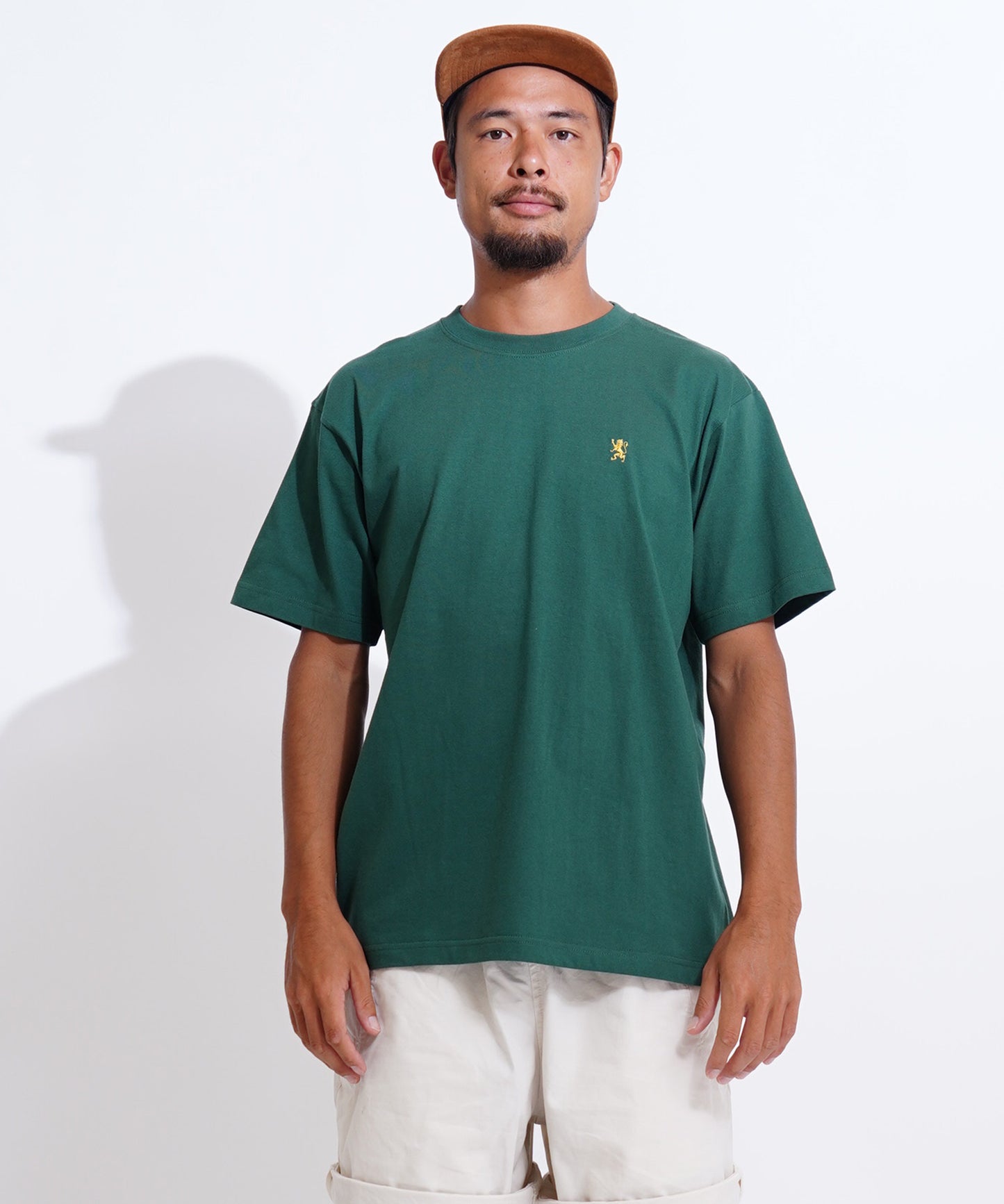 6.2oz スモールライオン刺繍Tシャツ