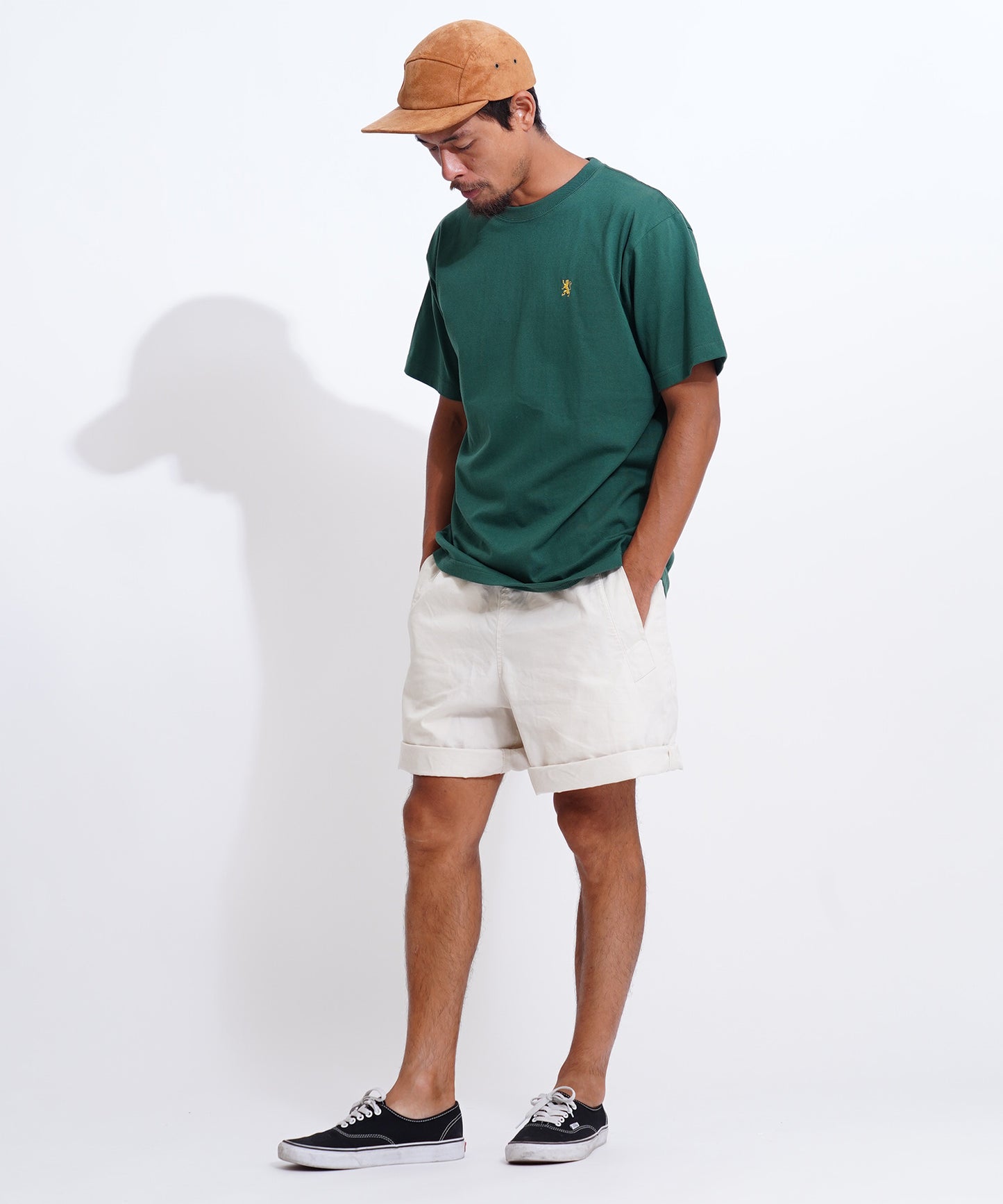 6.2oz スモールライオン刺繍Tシャツ