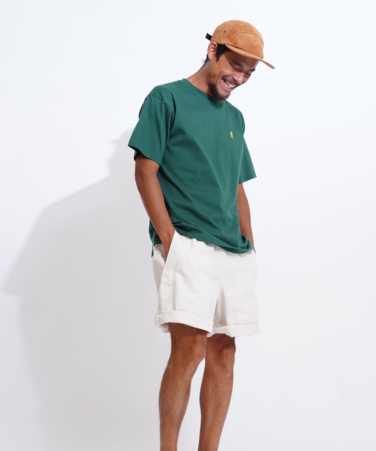 6.2oz スモールライオン刺繍Tシャツ