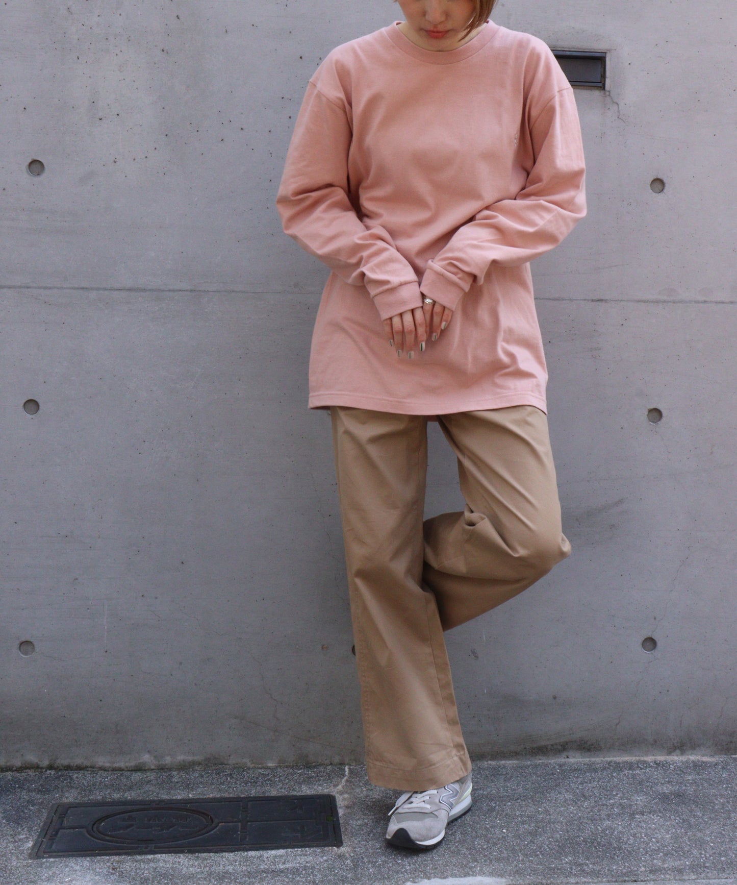 スモールライオン刺繍ロングTシャツ(男女兼用)