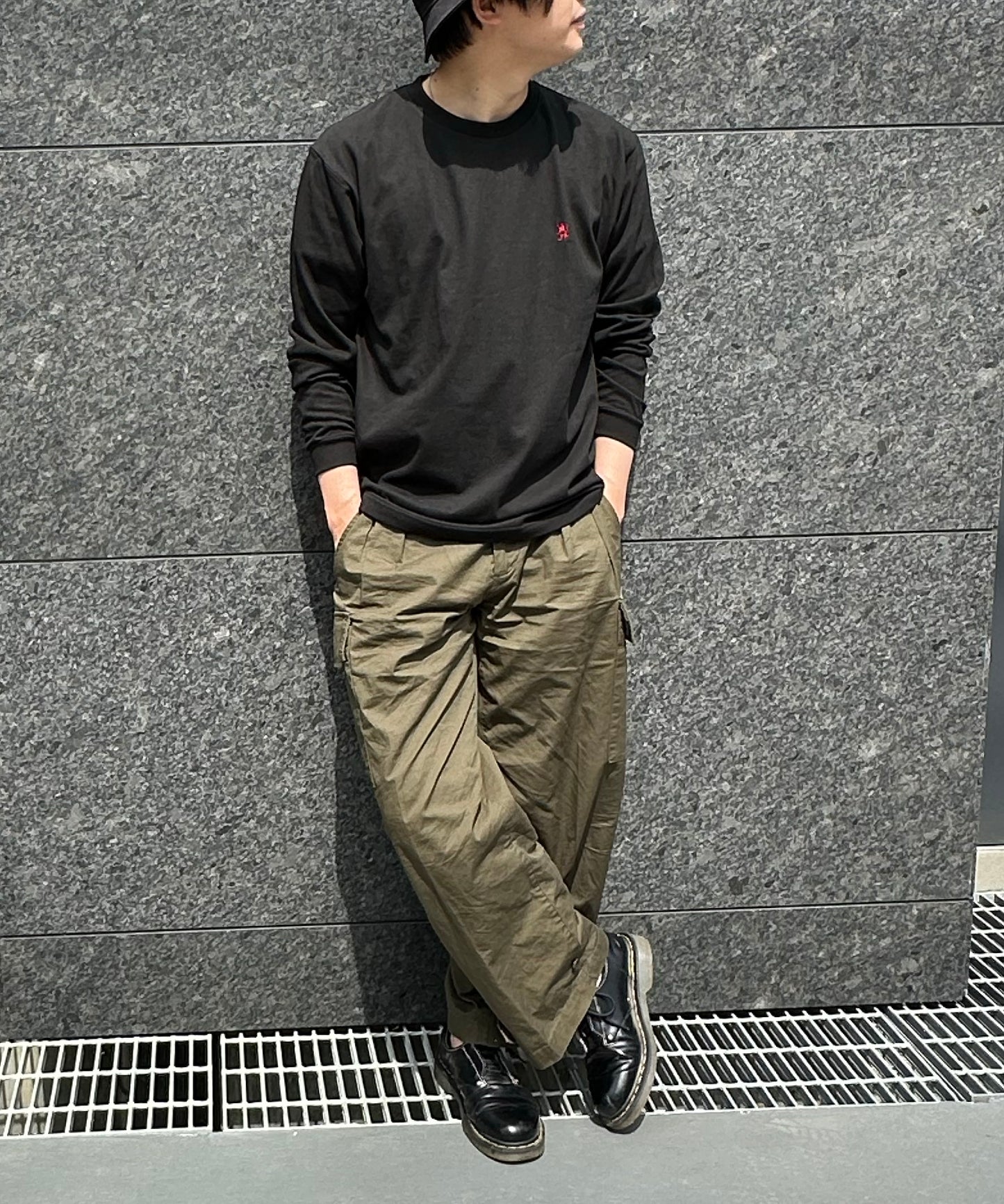 スモールライオン刺繍ロングTシャツ(男女兼用)