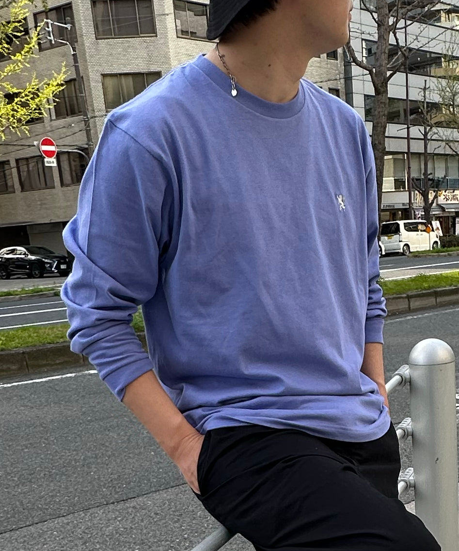 スモールライオン刺繍ロングTシャツ(男女兼用)