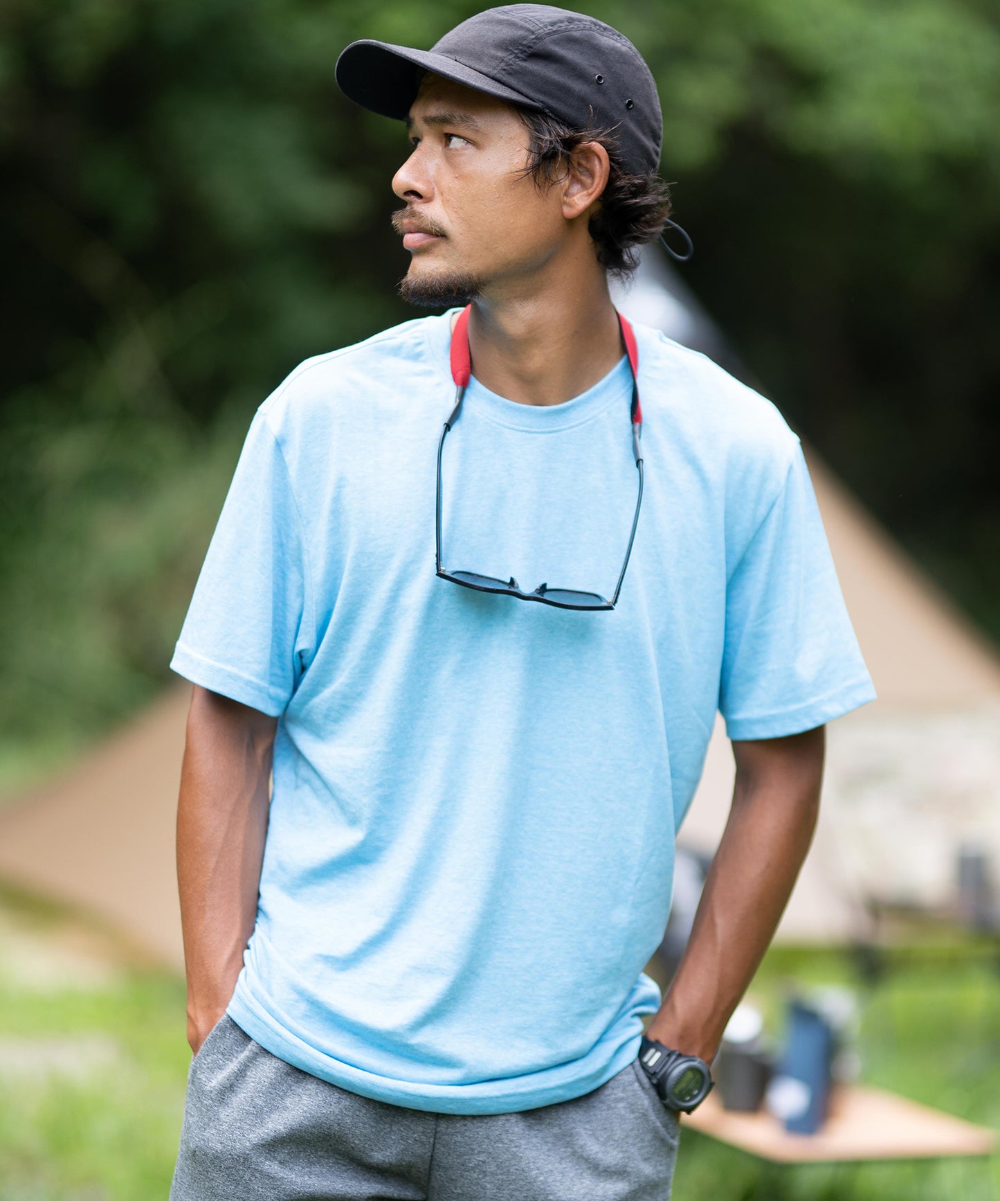 ベーシックコットンクルーネック半袖Tシャツ