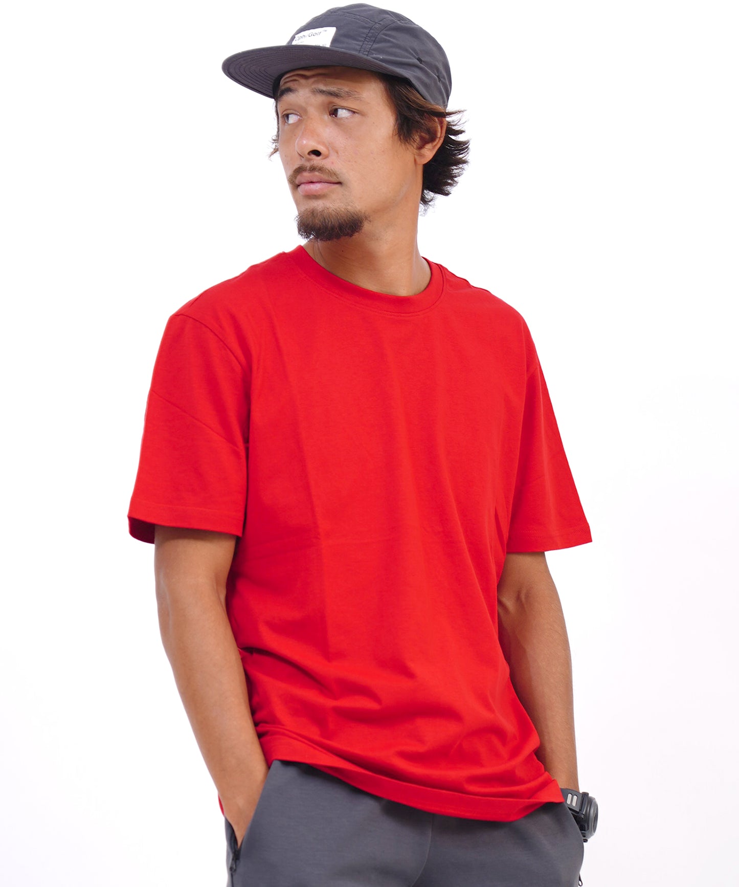 ベーシックコットンクルーネック半袖Tシャツ