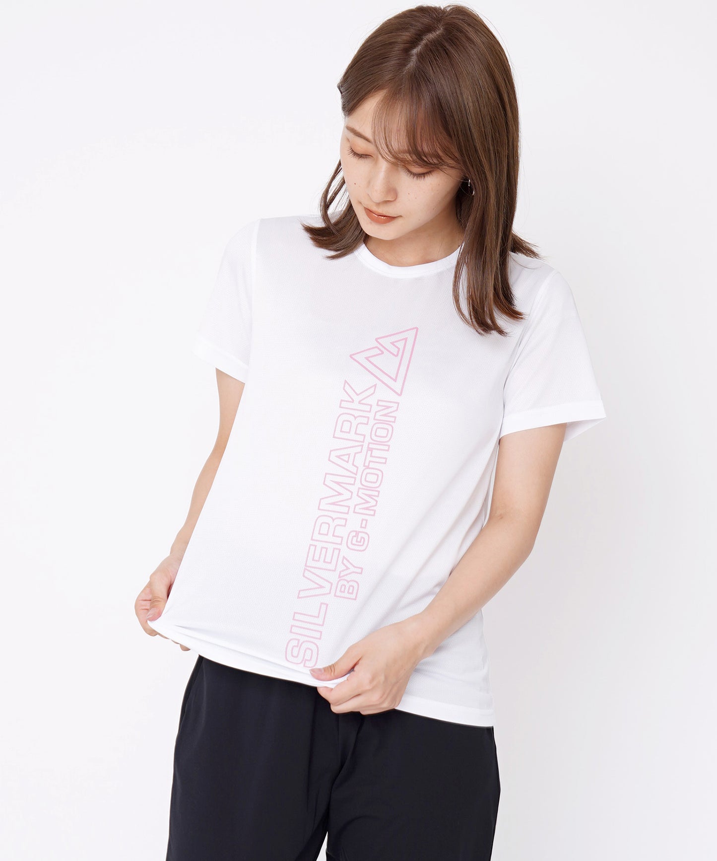 クルーネックドライタッチメッシュ半袖Tシャツ