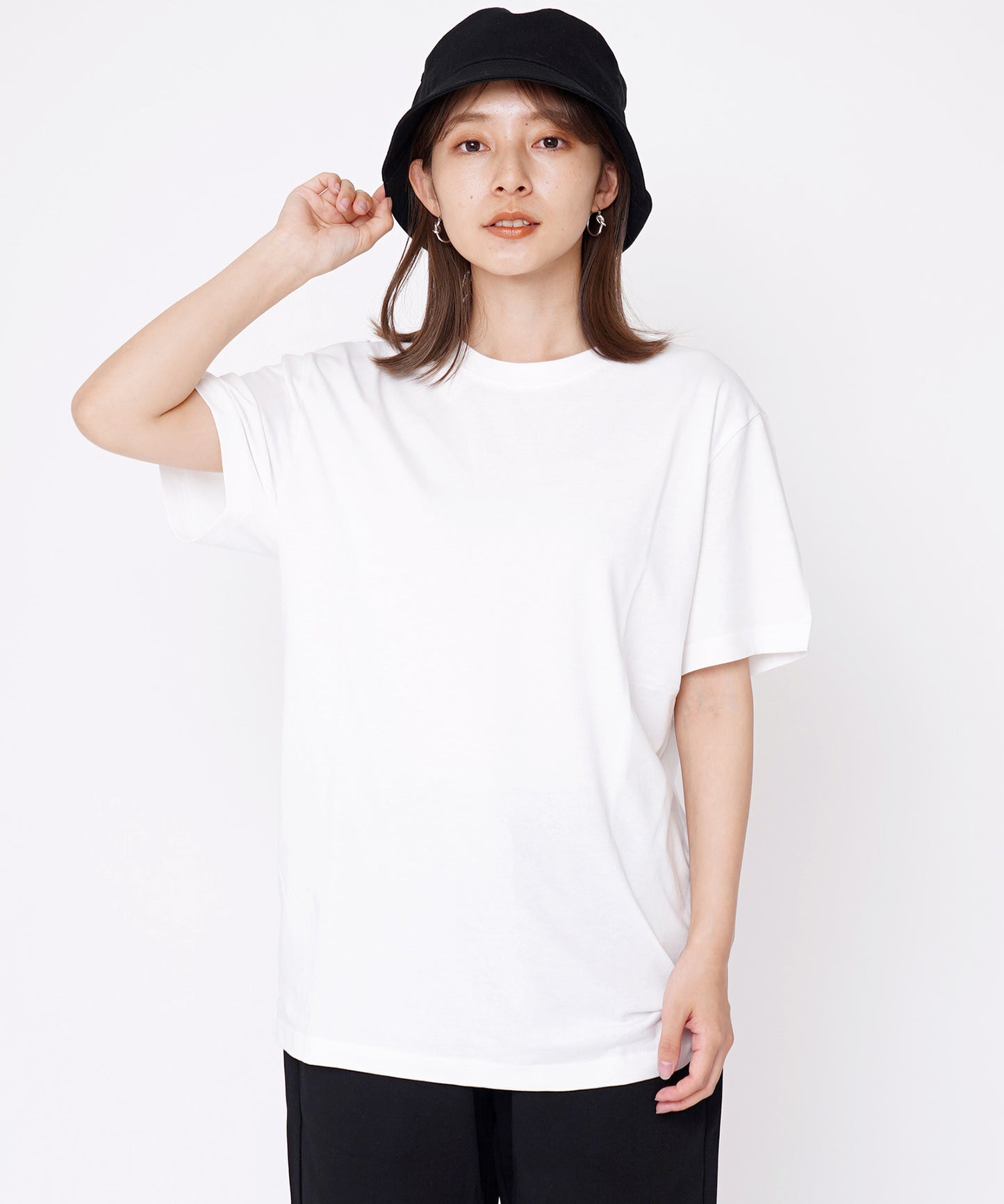 ベーシックコットンクルーネック半袖Tシャツ