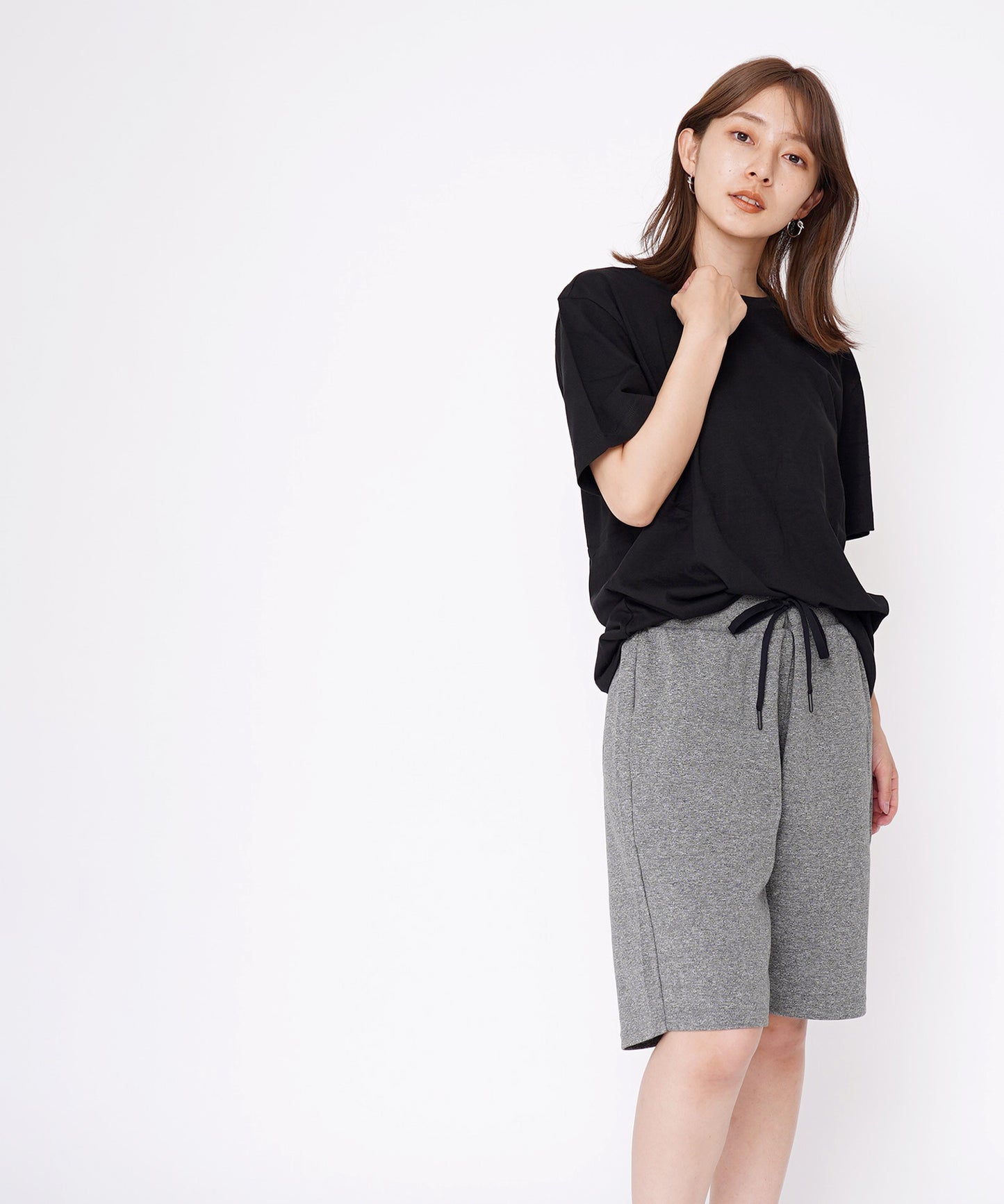 ベーシックコットンクルーネック半袖Tシャツ