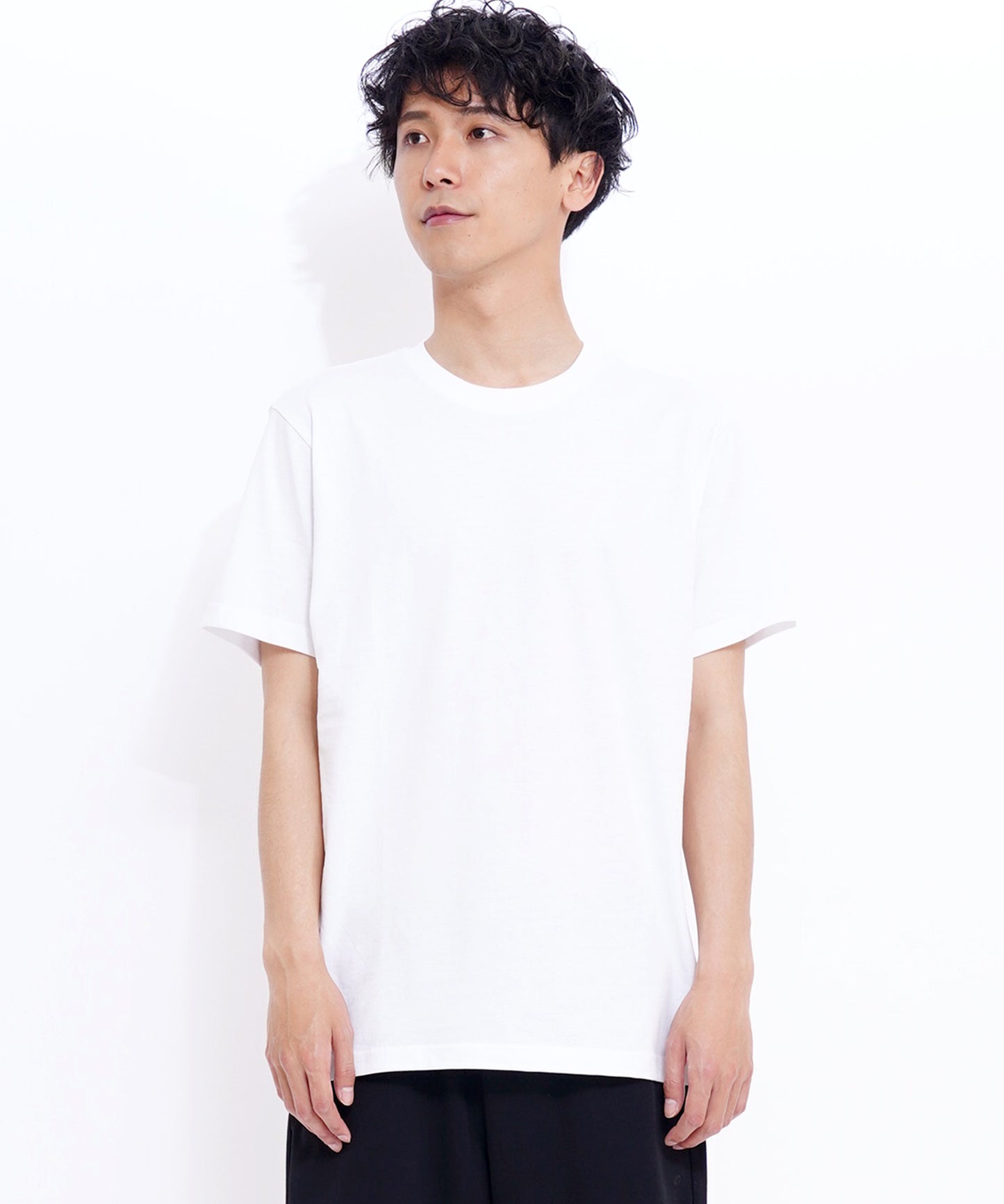 ベーシックコットンクルーネック半袖Tシャツ