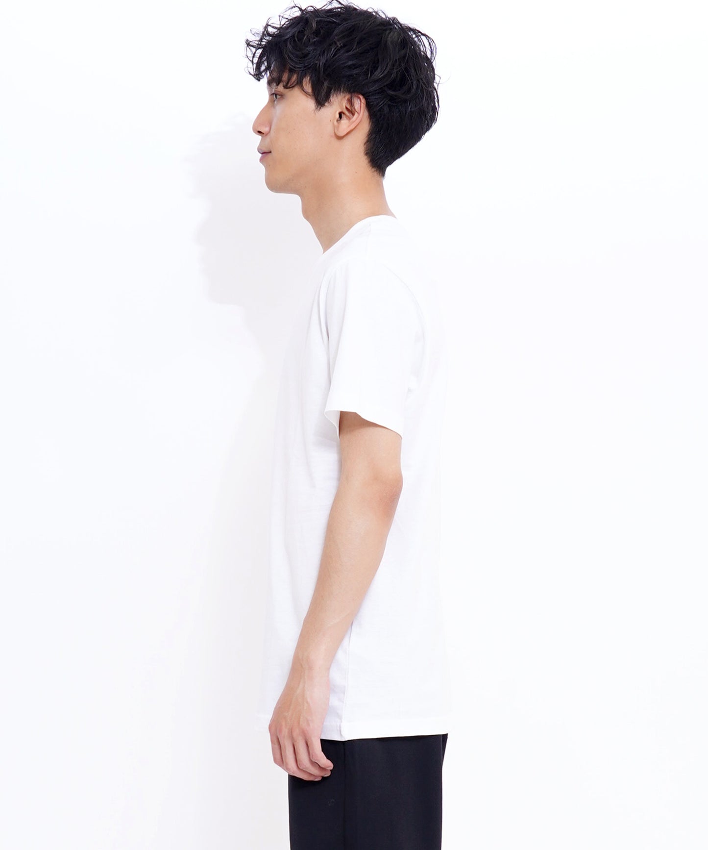 ベーシックコットンクルーネック半袖Tシャツ