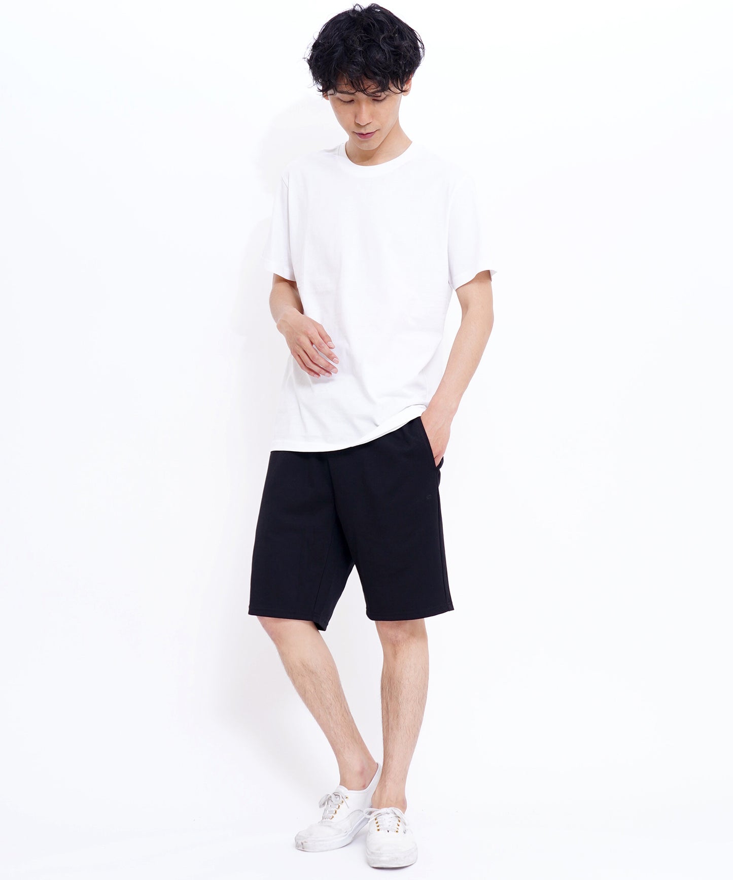 ベーシックコットンクルーネック半袖Tシャツ