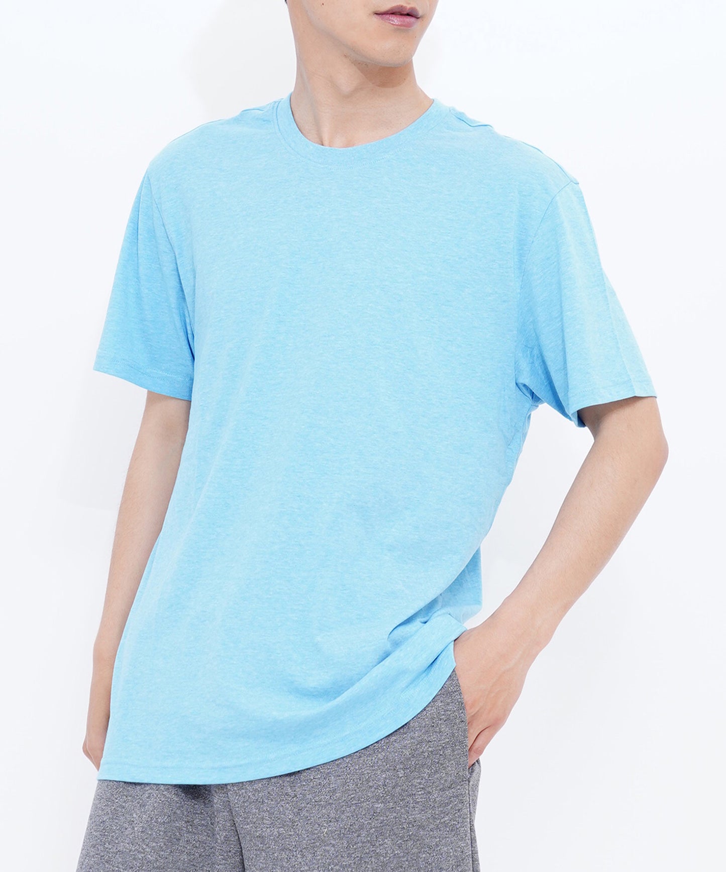 ベーシックコットンクルーネック半袖Tシャツ