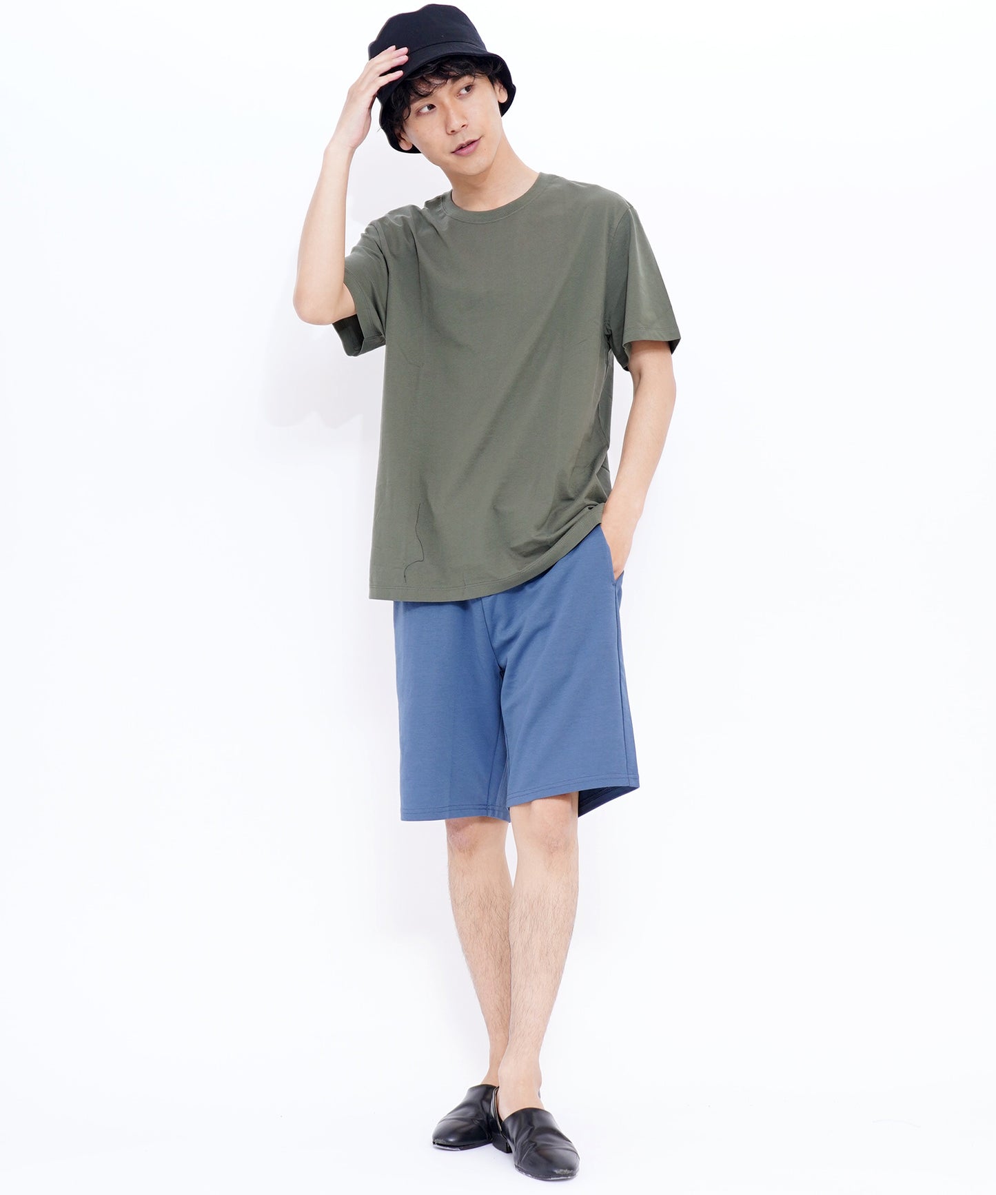 ベーシックコットンクルーネック半袖Tシャツ