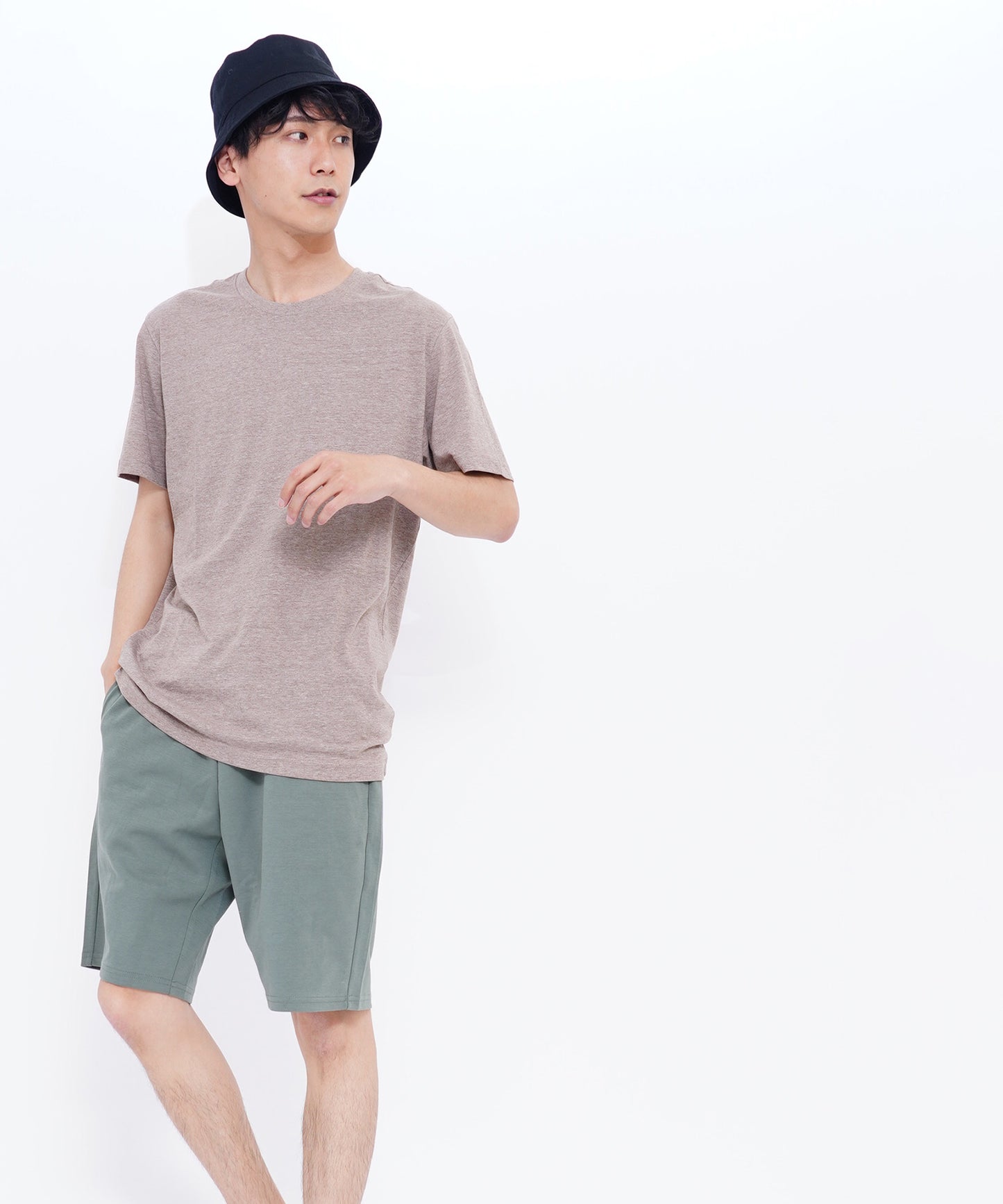 ベーシックコットンクルーネック半袖Tシャツ