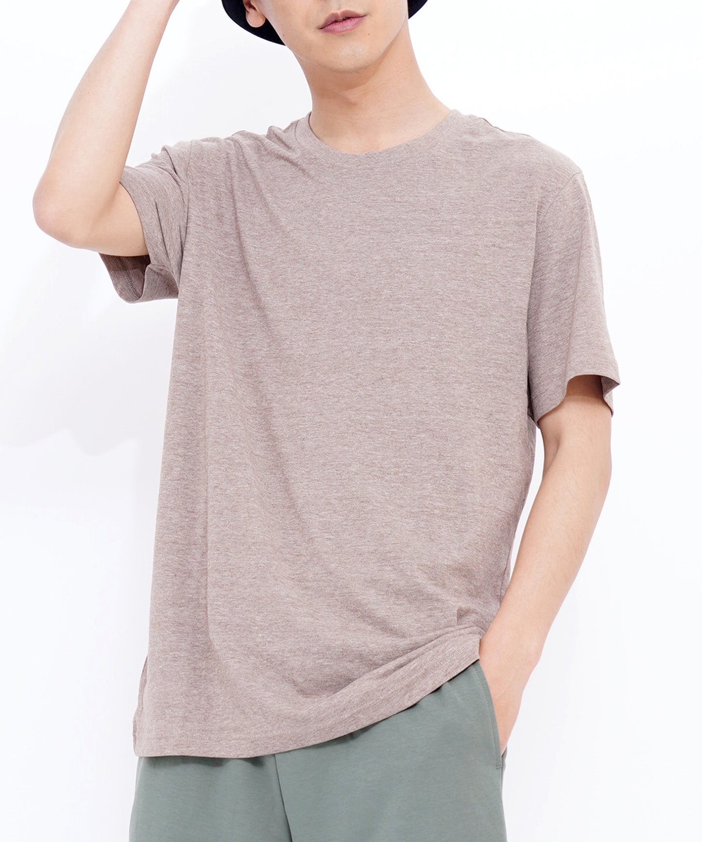 ベーシックコットンクルーネック半袖Tシャツ