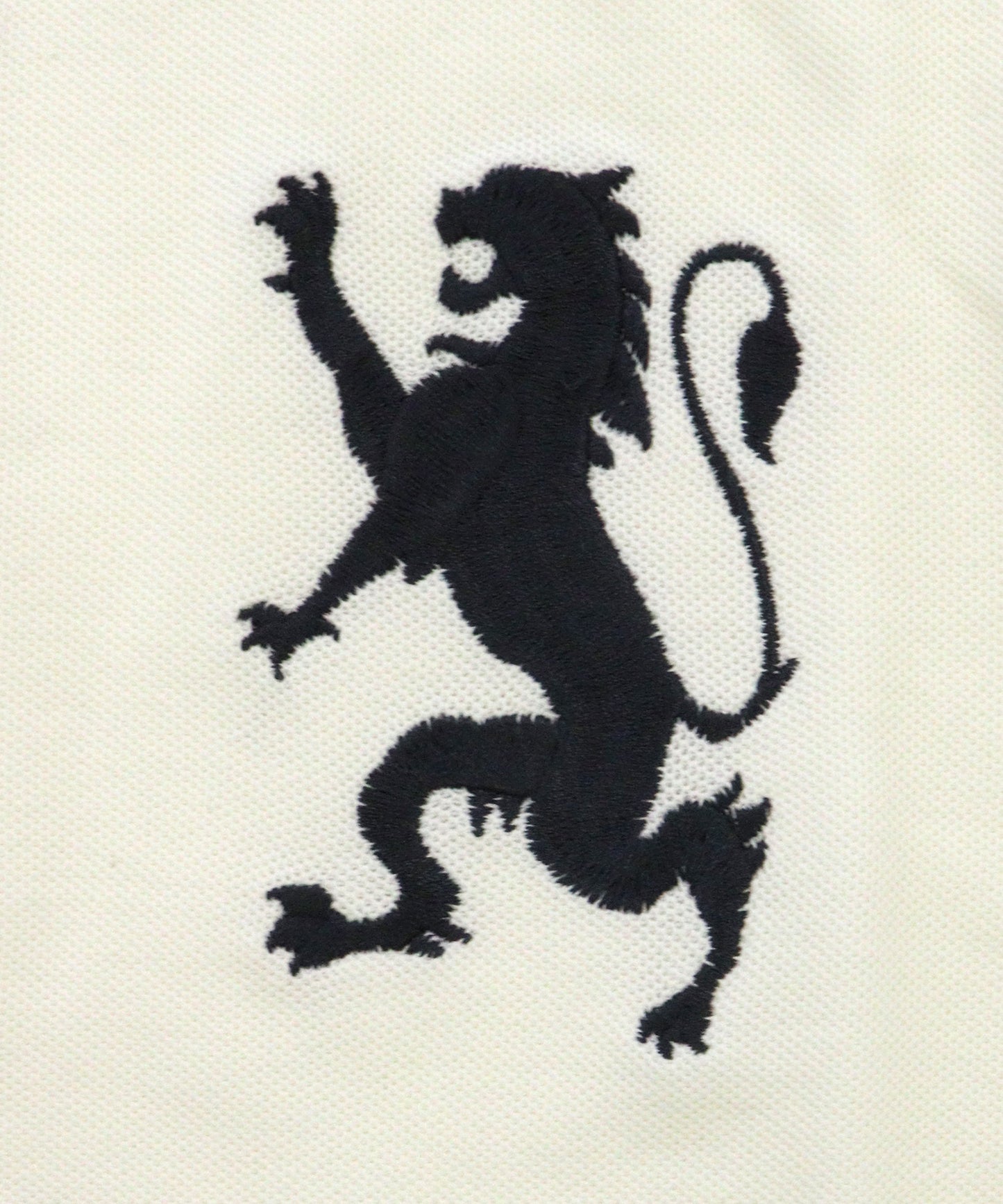ビッグライオン刺繍ドライストレッチ長袖ポロシャツ